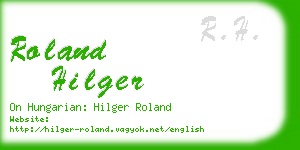 roland hilger business card